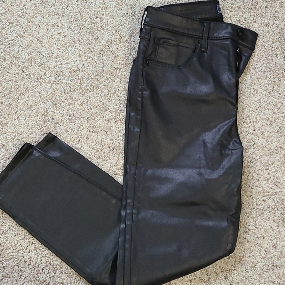 A&F shiny black high rise super skinny jeans - Picture 1 of 3